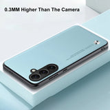 Luxury PU Leather Matte Silicone Phone Case For Samsung