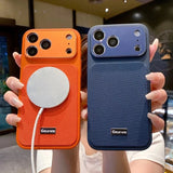 Frosted Fabric Magnetic Full Bumper Phone Case For iPhone