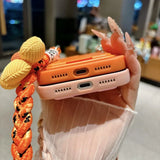 Cute 3D Flower Crossbody Wallet Silicone Case for iPhone