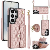 Luxury Crossbody Wallet Leather Cards Holder Shockproof Case For Samsung