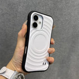 Car Magnetic Ripple Wave Pattern Case For iPhone
