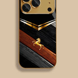 Luxury Golden Horse Electroplated Case for iPhone