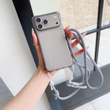 Simple Adjustable Lanyard Four-Corner Drop Protective Case For Iphone