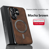High End Magnetic Suction Leather Phone Case For Samsung