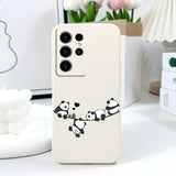 Baby Panda Liquid Silicone Phone Case For Samsung