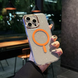 Luxury Plating Glitter Magnetic Phone Case For iPhone