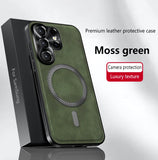 High End Magnetic Suction Leather Phone Case For Samsung