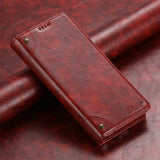 Leather Magnetic Card Slot Flip Case for Samsung