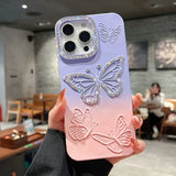 Luxury Gradient Color Butterfly Case for iPhone