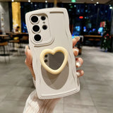 Cute Love Heart Mirror Wave Case for Samsung