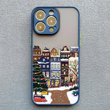 Rural Building Snow Scenery Shockproof Phone Case For iPhone