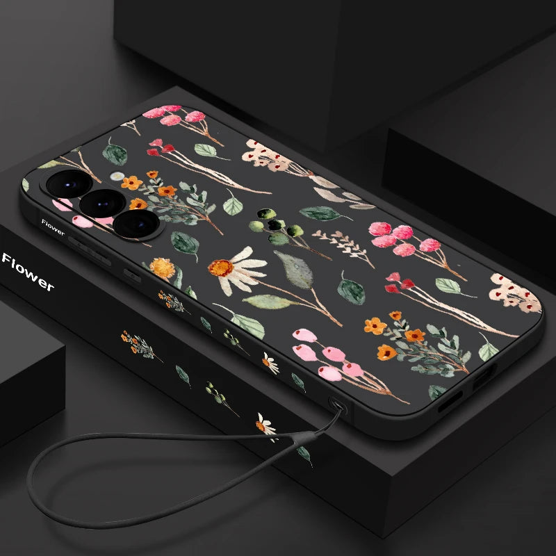 Luxury Flower Print Phone Case for Samsung