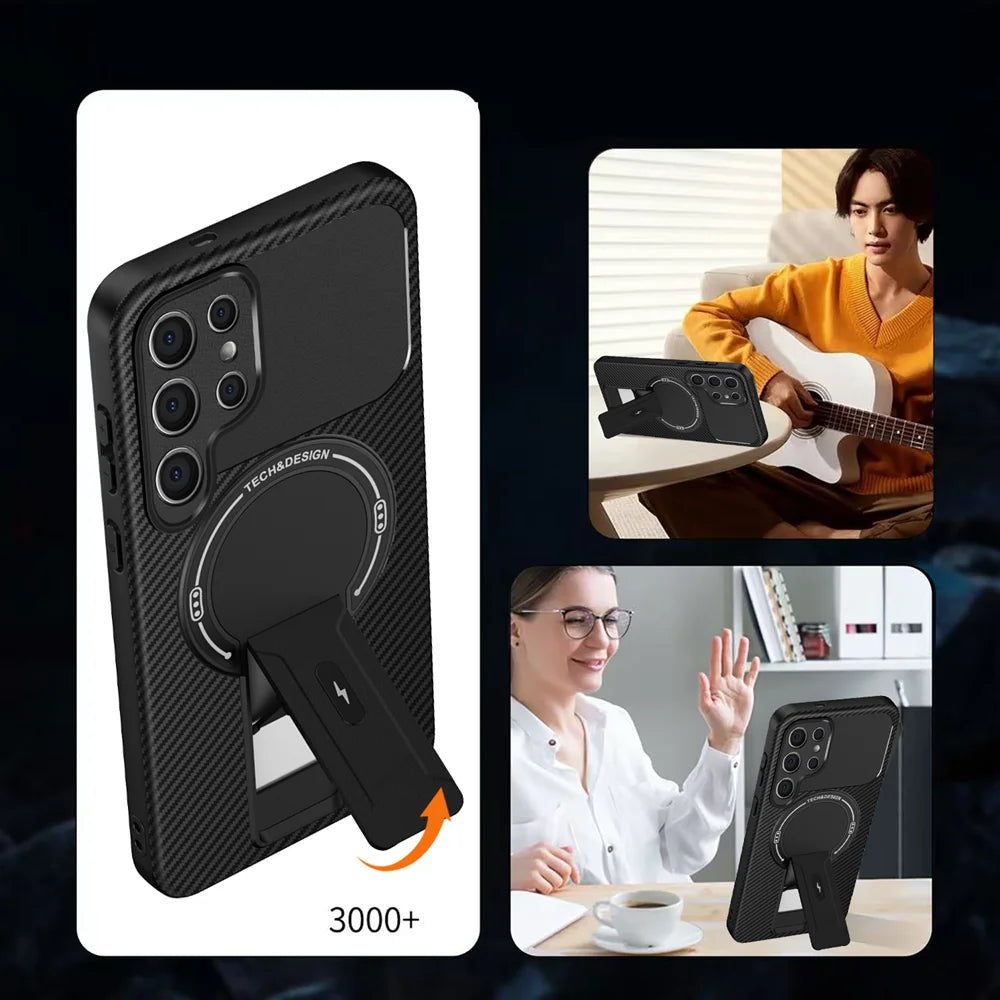 Armor Wireless Charge Magsafe Magnetic Holder Bracket Case For Samsung