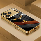 Luxury Golden Horse Electroplated Case for iPhone