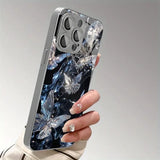 Crystal Butterfly Electroplated Glass Case for iPhone