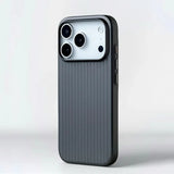 Luxury Stripes Metallic Paint Slim Matte Shockproof Case For iPhone