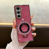 Ring Electroplate Sparkling Magnetic Phone Case for Samsung