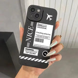 Travel-nspired Airplane Route Desian Soft Phone Case For iPhone