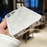 Lovely Bowknot Clear Transparent Soft Case For iPhone
