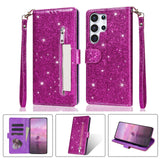 Fashion Glitter Wallet Card Slots Flip Leather Case for Samsung