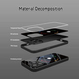 Colorful Halo Apple Pattern Tempered Glass Phone Case For iPhone
