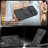 Luxury Armor Magnetic Bracket Slide Camera Protection Case for iPhone