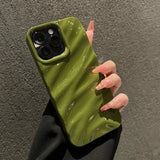 3D Wavy Pattern Shockproof Soft Phone Case For iPhone