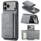 Wallet Cards Slot Magnetic Leather Case for iPhone
