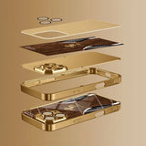 Luxury Golden Horse Wood Grain Pattern Case for iPhone
