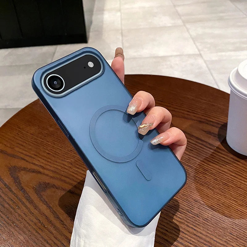 Slim Matte Clear PC Translucent Magnetic Magsafe Case for iPhone