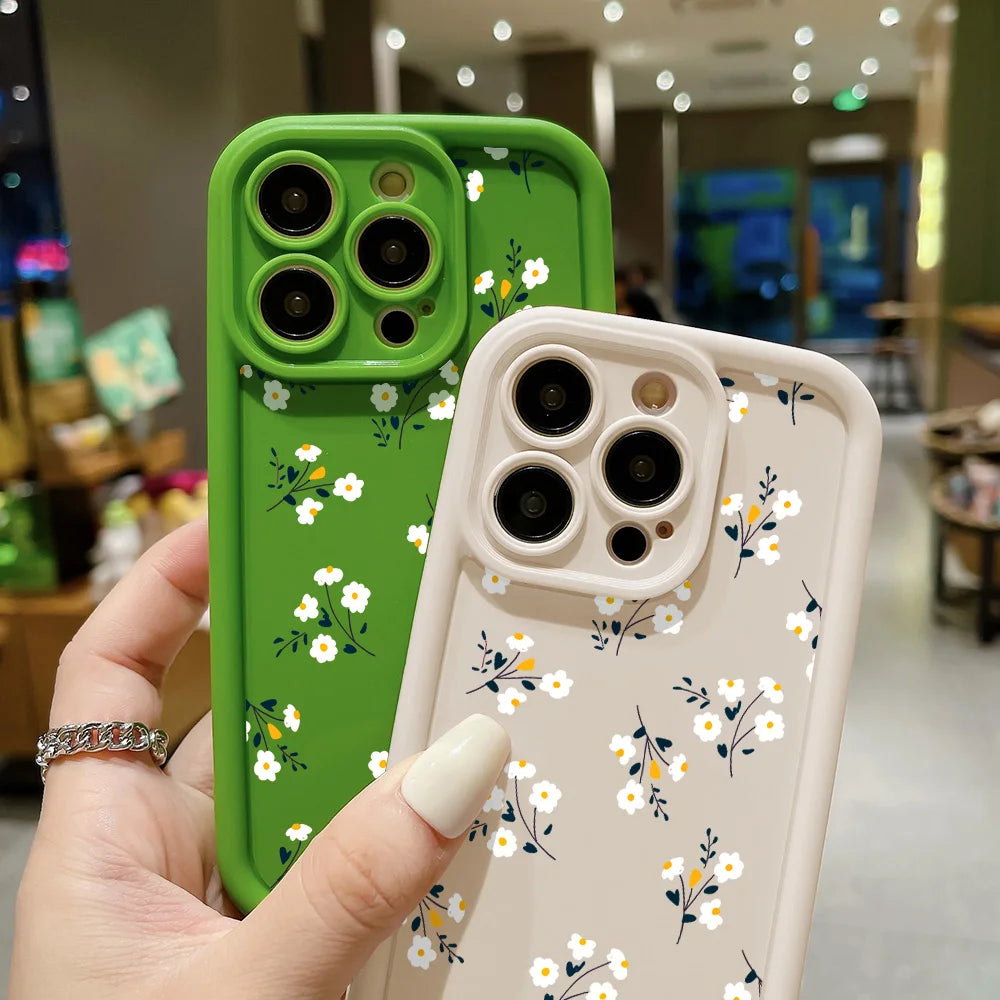 Flower Shockproof Soft Case For iPhone
