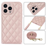 Crossbody Shoulder Strap Leather Phone Case For iPhone