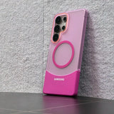 2 IN 1 Splicing Matte Magnetic Case For Samsung
