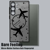 Creative Airplane Print Magnetic Matte Case For Samsung