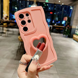 Cute Love Heart Mirror Wave Case for Samsung