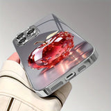 Luxury Aurora Diamond Water Drop Apple Pattern Phone Case For iPhone