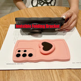 Cute Love Heart Mirror Wave Case for Samsung