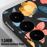 Colorful Flower Silicone with Lanyard Case For Samsung