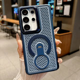 Hidden Kickstand Cooling Magnetic Shockproof Case for Samsung