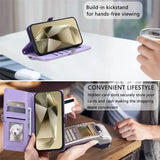 Leather Long Lanyard Wallet Flip Case for Samsung