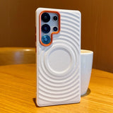 Magnetic Ripple Pattern Leather Case For Samsung