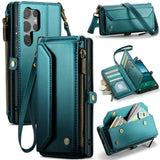 PU Leather Strap Card Holder Wallet Case for Samsung