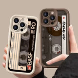 Retro Cassette Tapes Silicone Shockproof Soft Phone Case for iPhone