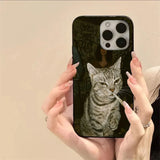 Fashion Kitten Smoking Pattern Soft Phone Case For iPhone