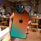Fashion Gradient Apple Pattern Case for iPhone