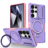 Armor Car Holder Magnetic Wireless Charging Case For Samsung
