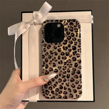 Cute Leopard Print Clear Shockproof Silicone Phone Case For iPhone