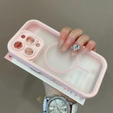 Luxury Matte Magnetic Shockproof Transparent Phone Case For iPhone