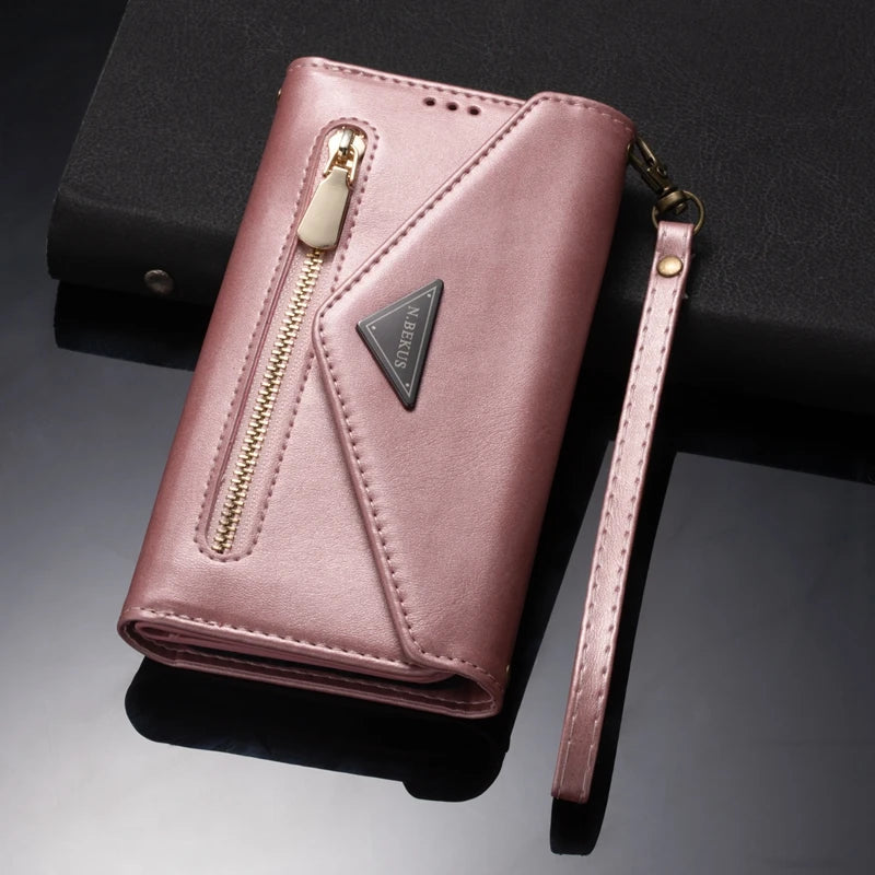 Wallet Multi Function Leather Case For iPhone