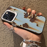 Retro Industrial Style Rusty Anti Fall Matte Phone Case for IPhone